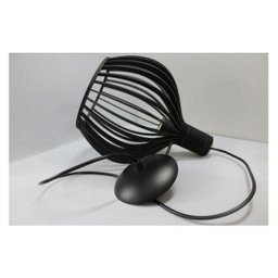 Luminária Lustre Pendente Madeira Redondo Munique 20cm Preto - 4