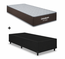 Ver imagem 1 de Cama Box Base Solteiro Preto Colchao Fit D33 Espuma 88x188 - Ortobom