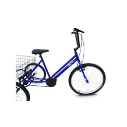 Triciclo Aro 26 - Super Luxo - 6 Opções de Cores - Azul - 2