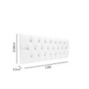 Ver imagem 3 de Cabeceira Painel Casal Queen Paris Capitone 1,60M Branco