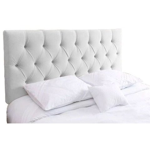 Cabeceira Painel Casal Queen Paris Capitone 1,60M Branco