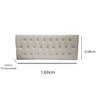 Cabeceira Painel Casal Queen Paris Capitone 1,60m Couro Ecológico Bege - 2