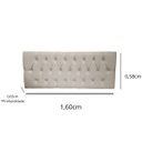Ver imagem 2 de Cabeceira Painel Casal Queen Paris Capitone 1,60m Couro Ecológico Bege