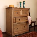 Ver imagem 3 de Cômoda de Madeira com 4 Gavetas Marrom Antique