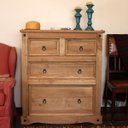 Ver imagem 2 de Cômoda de Madeira com 4 Gavetas Marrom Antique