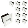 Kit 10 Luminária Parede Balizador Led Escada Branco 4w Clean - 1