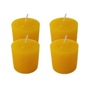 Kit 4 Velas Perfumadas Com Aroma De Citronela - Cor Amarela