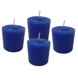 Kit 4 Velas Perfumadas Com Aroma de Alecrim - Cor Azul - 1