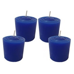 Kit 4 Velas Perfumadas Com Aroma de Alecrim - Cor Azul - 2