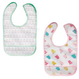 Kit Babadores com Bolso Cata Migalhas Passarinho Infantil - 1