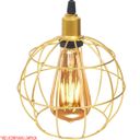 Ver imagem 3 de 2 Pendentes Aramado Globo Luminária Lustre Luxo Teto Retrô Vintage Dourado Agp Ilumini Industrial
