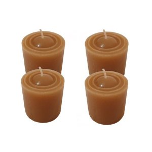 Kit 4 Velas Perfumadas Com Aroma De Canela - Cor Marrom