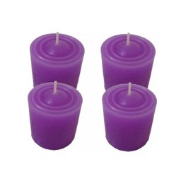 Kit 4 Velas Perfumadas Com Aroma De Lavanda - Cor Roxa - 1