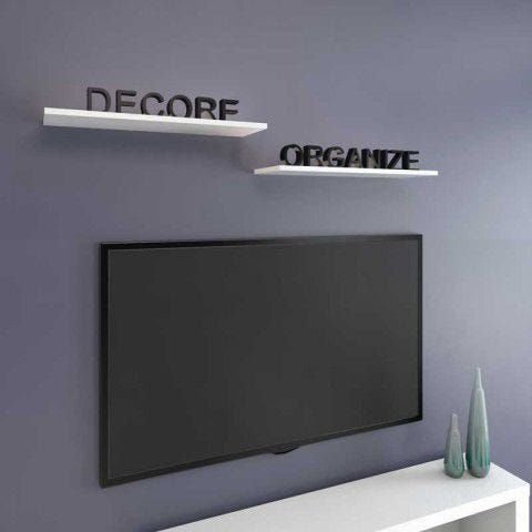 Prateleira Flutuante 20X60CMS com Suporte Incluso Pbs 2060 - Nogueira Ff (Finish Foil) com Textura