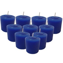 Kit 10 Velas Perfumadas Com Aroma de Alecrim - Cor Azul - 1