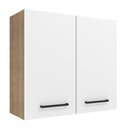 Ver imagem 1 de Armário Aéreo 70 Cm 2 Portas Rustic/branco Rustic/branco