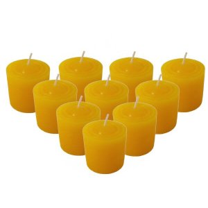 Kit 10 Velas Perfumadas Com Aroma De Citronela - Cor Amarela