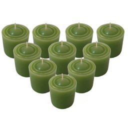 Kit 10 Velas Perfumadas Com Aroma De Erva Doce - Cor Verde - 1