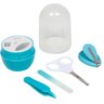 Kit Cuidados Baby com Estojo Azul Cortador Unhas Lixa Pinça - 1