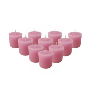 Kit 10 Velas Perfumadas Com Aroma De Rosa - Perfume Seu Lar