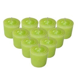 Kit 10 Velas Perfumadas Com Aroma de Capim-Limão - Cor Verde Claro - 1