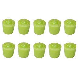 Kit 10 Velas Perfumadas Com Aroma de Capim-Limão - Cor Verde Claro - 3