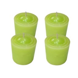 Kit 4 Velas Perfumadas Com Aroma de Capim-Limão - Cor Verde Claro - 1