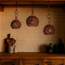 Ver imagem 3 de Trio de Esferas Vime Vazada P, M, G Decorativa