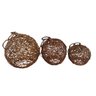 Trio de Esferas Vime Vazada P, M, G Decorativa - 2