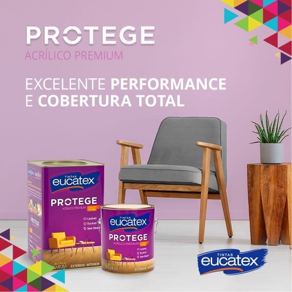 Tinta Parede Fosco Lavavel Protege Eucatex 3,6L (Cores) - Corda - 4