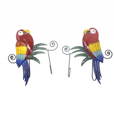 Gancho de Metal Duplo para Bone Chapeu Enfeite Arara Vermelha Pendura Kit com 2 (pt-c-j)