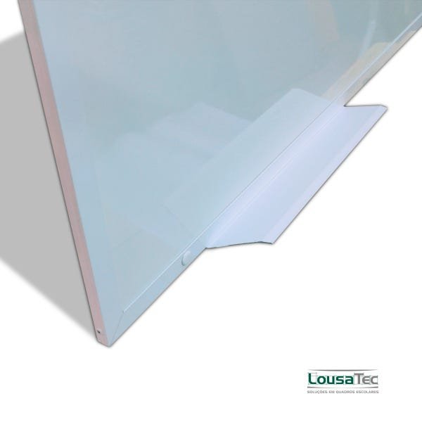 Quadro Branco Liso Reto 060x040cm - Lousa Profissional - Moldura Alumínio Epoxi Branco - 3