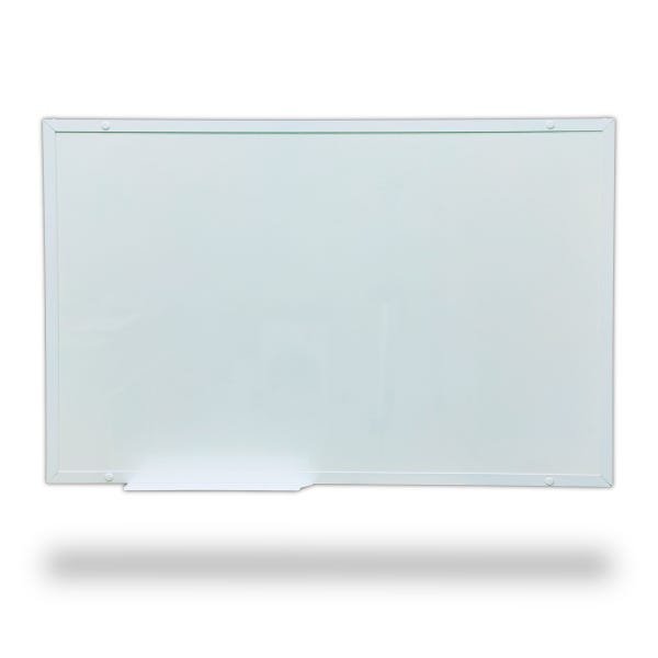 Quadro Branco Liso Reto 060x040cm - Lousa Profissional - Moldura Alumínio Epoxi Branco - 1