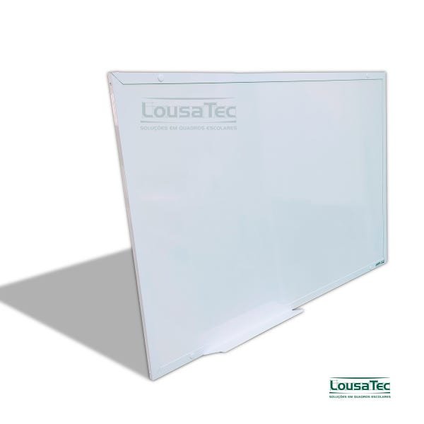 Quadro Branco Liso Reto 060x040cm - Lousa Profissional - Moldura Alumínio Epoxi Branco - 2