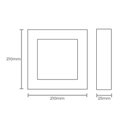 Ver imagem 2 de Painel Led Taschibra Lux Quadrado 18w Sobrepor Preto Bivolt 3000k