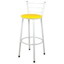 Ver imagem 2 de 2 Banquetas Alta para Cozinha Epoxi Branca:amarelo