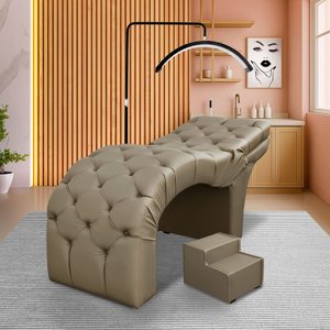 Maca Estética Luxo Reclinável em Capitonê Profissional Courino Fendi Bz Home Decor
