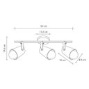 Ver imagem 2 de Spot Sobrepor Direcionável Fokus Trilho 03 Lâmpadas E27 Moderno - Dourado