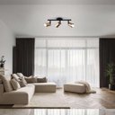 Ver imagem 3 de Spot Sobrepor Direcionável Fokus Trilho 03 Lâmpadas E27 Moderno - Dourado