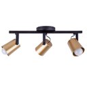 Ver imagem 1 de Spot Sobrepor Direcionável Fokus Trilho 03 Lâmpadas E27 Moderno - Dourado