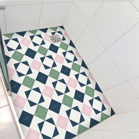 Adesivo piso box granilite mosaico antiderrapante - 1,20 x 0,80 metros