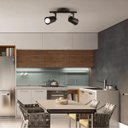 Ver imagem 3 de Spot Sobrepor Direcionável Fokus Trilho 02 Lâmpadas E27 Moderno - Preto