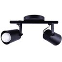 Ver imagem 1 de Spot Sobrepor Direcionável Fokus Trilho 02 Lâmpadas E27 Moderno - Preto