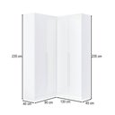 Ver imagem 2 de Guarda-roupa Casal Modulado Salvo 4 Portas 4 Gavetas Branco - Pnr Móveis