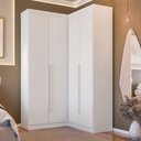 Ver imagem 3 de Guarda-roupa Casal Modulado Salvo 4 Portas 4 Gavetas Branco - Pnr Móveis