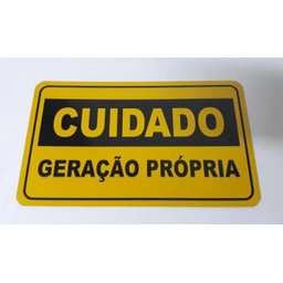 Placa Cuidado Geração Própria Elektro - Tam 25x15 Alumínio com 10Un - 2