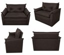 Ver imagem 7 de Sofá Compacto 2 Lugares Suede Confortável Minnors 1,20 Mts Cor:Marrom