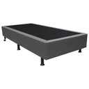 Ver imagem 1 de Base Box Solteiro Cinza Sintético 38x88x188