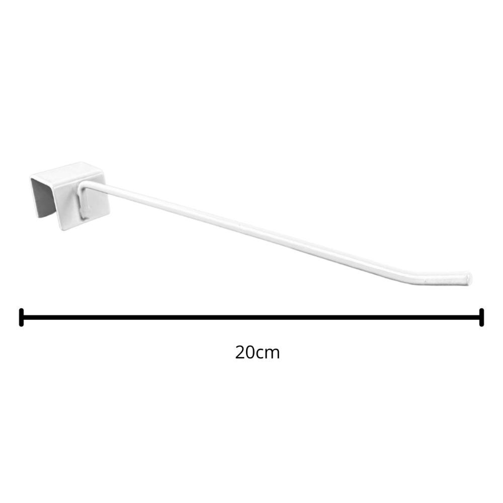 20 Gancho para Régua 20cm Arame 5mm Branco - 2