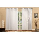 Ver imagem 1 de Cortina Voil Branco Forro Micro Fibra 6,00 X 2.60 Ilhós Cromado